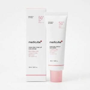 كريم الشمس الوردي الموحد للون البشرة PDRN من ميديكوب SPF50+